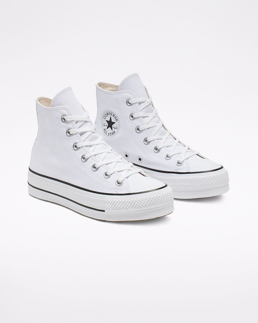 Women's Converse Chuck Taylor All Star Lift Canvas High Top Platform Shoes White / Black / White | AU 53C91V
